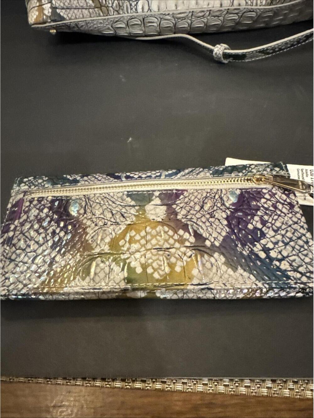 NWT Brahmin Elaine Spellbound Ombré Melbourne Satchel Crossbody W Adelle Wallet - Picture 11 of 14